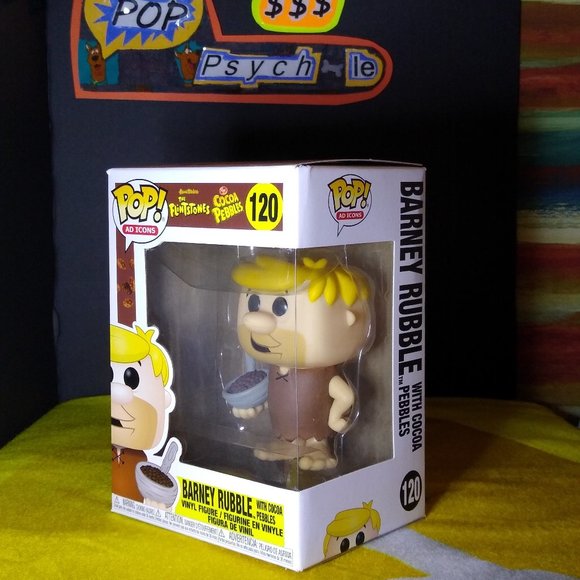 Barney Rubble Cocoa Pebbles Ad Icons Flintstones Funko Pop 120 NIB - Picture 1 of 4